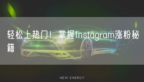 轻松上热门!掌握Instagram涨粉秘籍