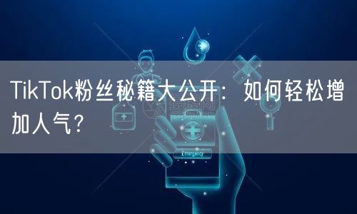 TikTok粉丝秘籍大公开:如何轻松增加人气?