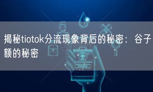 揭秘tiotok分流现象背后的秘密:谷子额的秘密