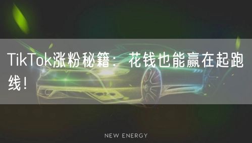 TikTok涨粉秘籍:花钱也能赢在起跑线!