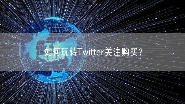 如何玩转Twitter关注购买？