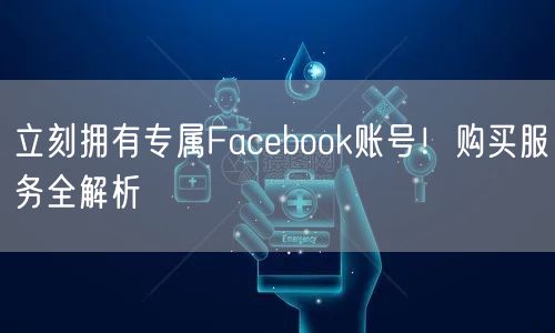 立刻拥有专属Facebook账号!购买服务全解析