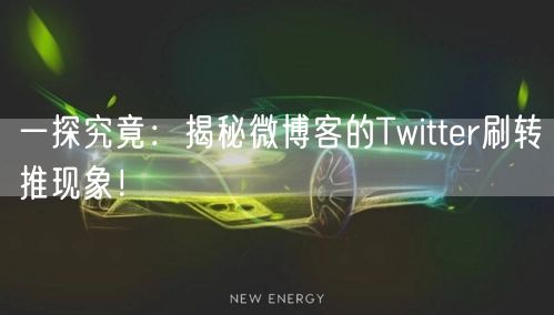 一探究竟:揭秘微博客的Twitter刷转推现象!