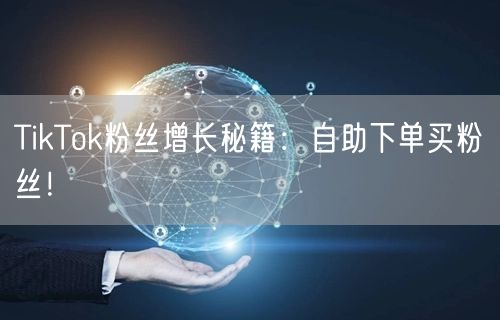 TikTok粉丝增长秘籍:自助下单买粉丝!