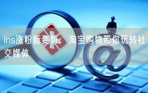 ins涨粉新姿势：淘宝购物带你玩转社交媒体