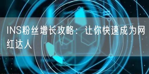 INS粉丝增长攻略:让你快速成为网红达人