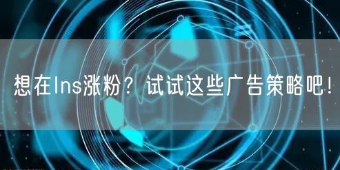 想在Ins涨粉?试试这些广告策略吧!