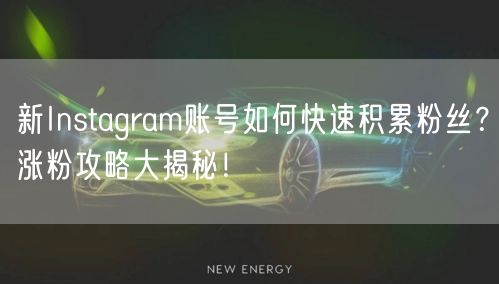 新Instagram账号如何快速积累粉丝?涨粉攻略大揭秘!