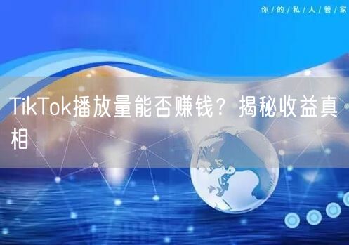 TikTok播放量能否赚钱？揭秘收益真相