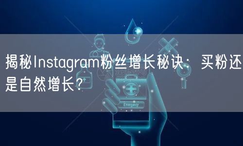 揭秘Instagram粉丝增长秘诀:买粉还是自然增长?