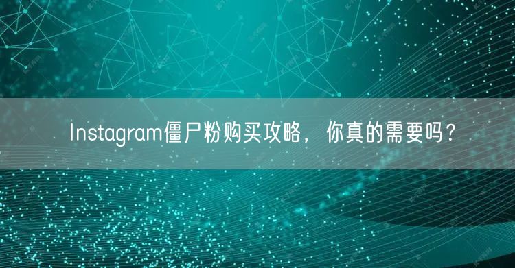 Instagram僵尸粉购买攻略,你真的需要吗?