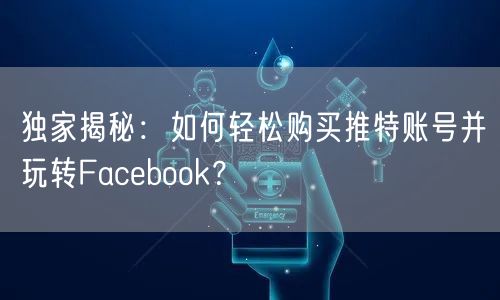 独家揭秘:如何轻松购买推特账号并玩转Facebook?