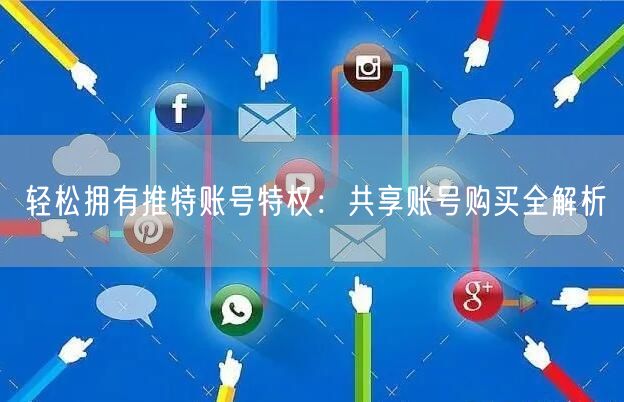 轻松拥有推特账号特权：共享账号购买全解析