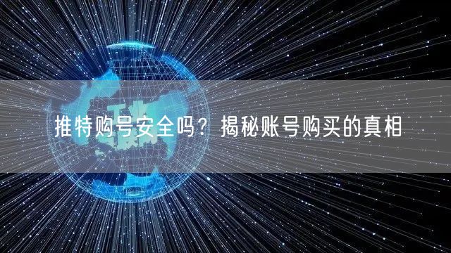 推特购号安全吗？揭秘账号购买的真相
