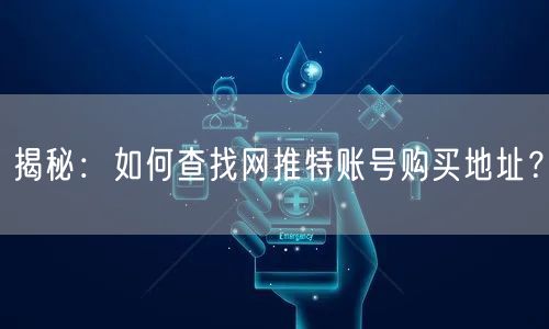 揭秘:如何查找网推特账号购买地址?