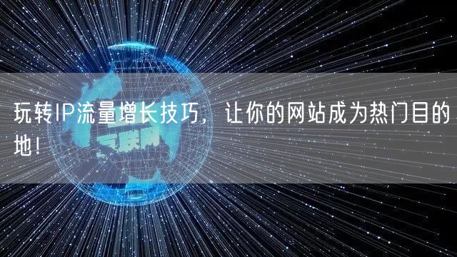 玩转IP流量增长技巧,让你的网站成为热门目的地!
