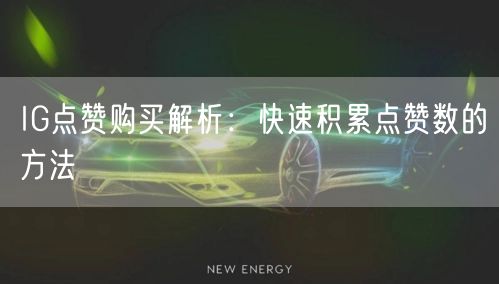 IG点赞购买解析:快速积累点赞数的方法