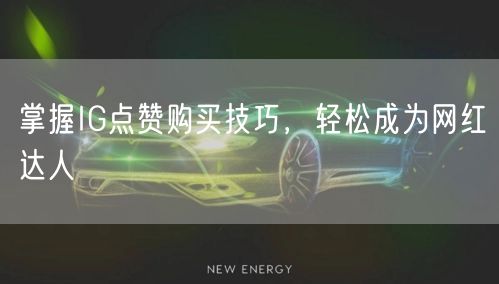 掌握IG点赞购买技巧,轻松成为网红达人