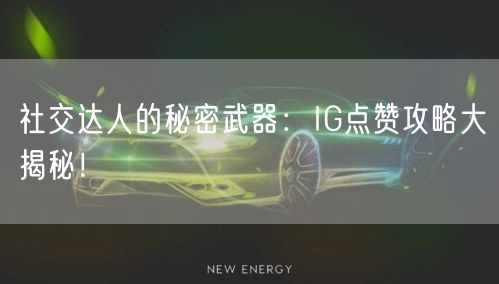 社交达人的秘密武器:IG点赞攻略大揭秘!
