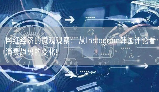 网红经济的微观观察:从Instagram韩国评论看消费趋势的变化!