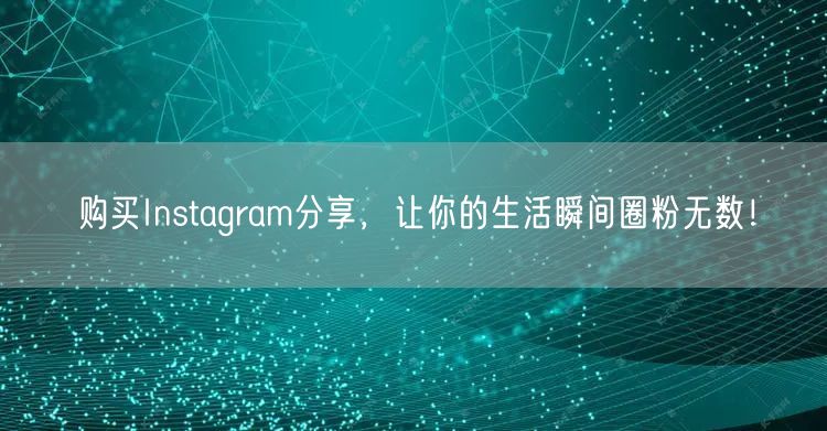 购买Instagram分享,让你的生活瞬间圈粉无数!