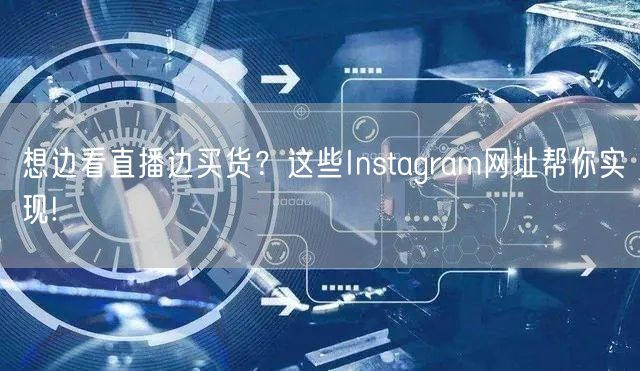 想边看直播边买货？这些Instagram网址帮你实现!