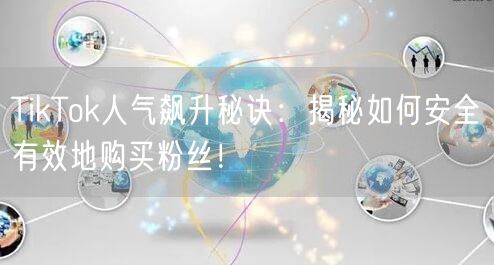 TikTok人气飙升秘诀:揭秘如何安全有效地购买粉丝!