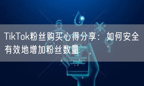 TikTok粉丝购买心得分享:如何安全有效地增加粉丝数量