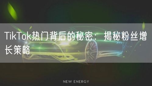 TikTok热门背后的秘密:揭秘粉丝增长策略
