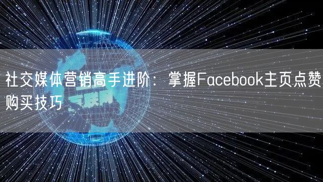 社交媒体营销高手进阶:掌握Facebook主页点赞购买技巧