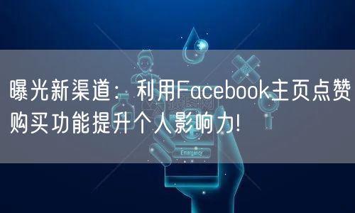 曝光新渠道:利用Facebook主页点赞购买功能提升个人影响力!