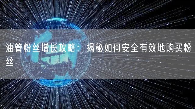 油管粉丝增长攻略：揭秘如何安全有效地购买粉丝