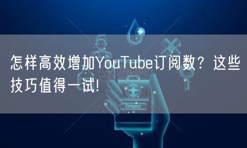 怎样高效增加YouTube订阅数?这些技巧值得一试!