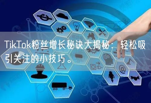 TikTok粉丝增长秘诀大揭秘：轻松吸引关注的小技巧。