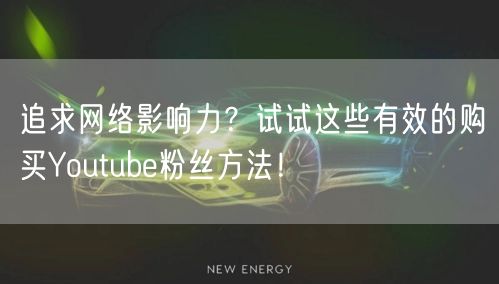 追求网络影响力？试试这些有效的购买Youtube粉丝方法！